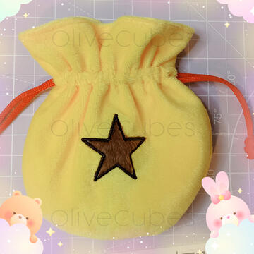 Applique/Embroidered star on plush fabric